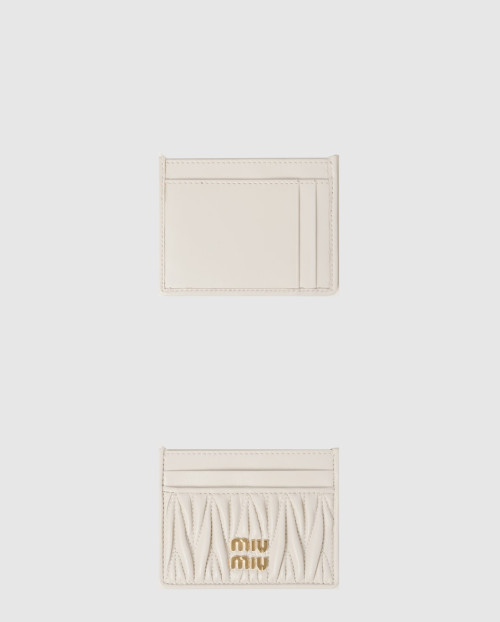 [MIUMIU-미우미우]마테라쎄 가죽 카드지갑 5MC076