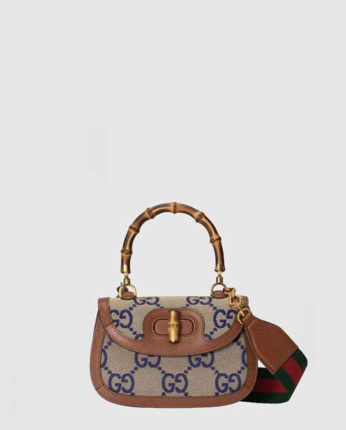 [GUCCI-구찌]뱀부 1947 GG 스몰 탑 숄더백 675797