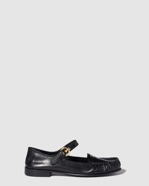 [MIUMIU-미우미우]스트랩 가죽 로퍼 5D563E