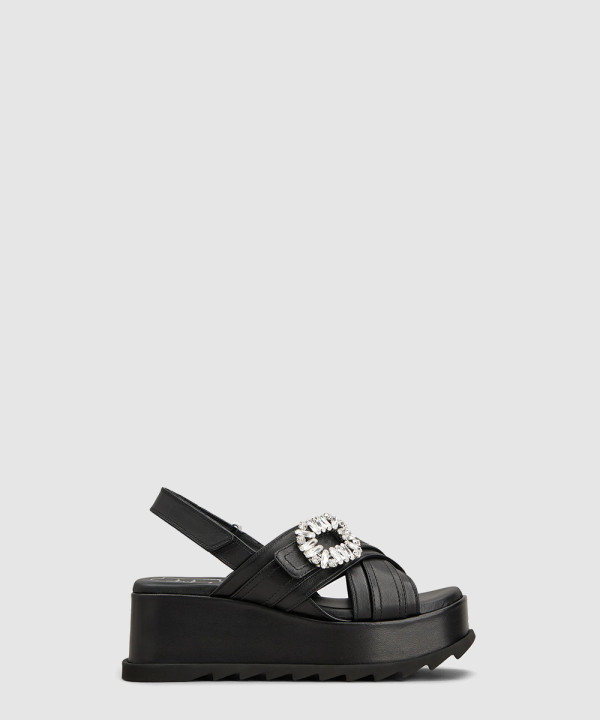 [ROGER VIVIER-로저비비에]슬라이디 비브 웨지 샌들 7754